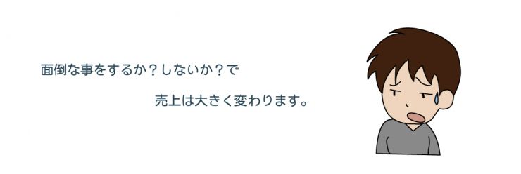 29，面倒な事をするか？しないか？で売上はかわります。